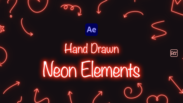 Hand Drawn Neon Elements