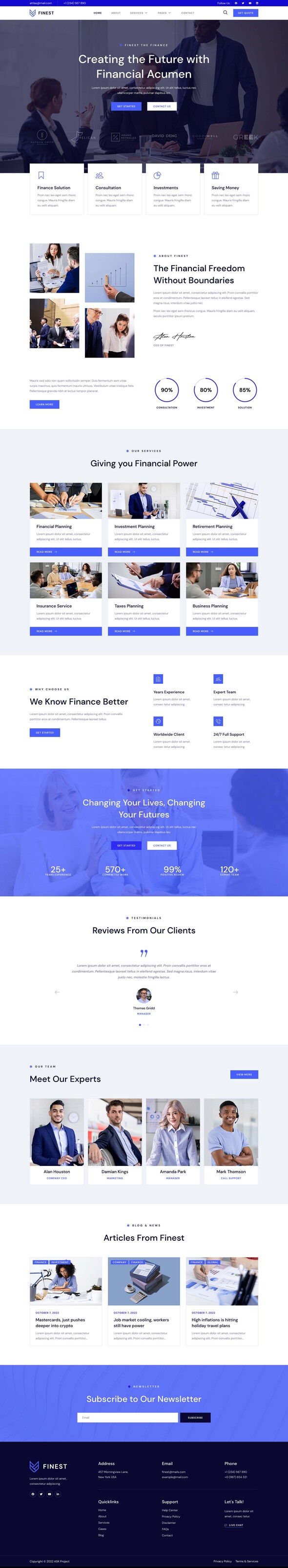 Finest - Financial & Tax Advisor Elementor Template Kit
