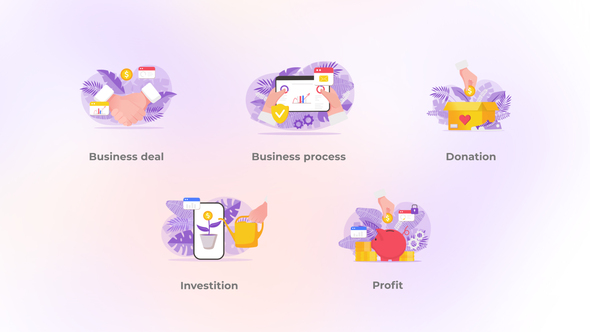 Business process - Big hands flat concepts