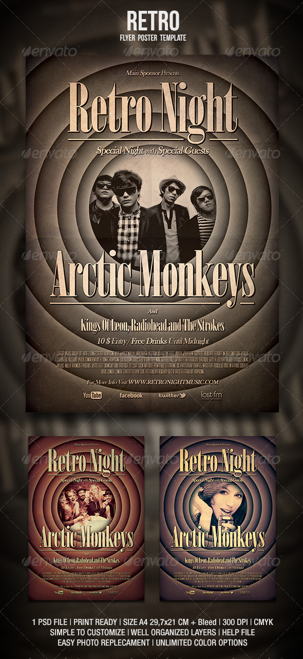 Retro Flyer / Poster - Events Flyers