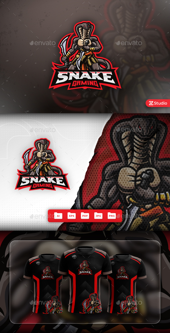Snake Man Mascot Logo Design