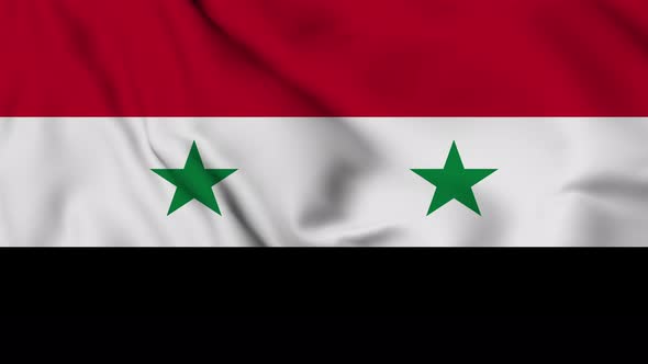 Syria flag seamless closeup waving animation