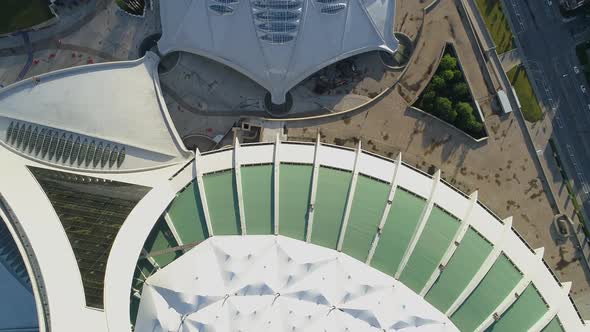 Aerial of the Olympic Stadium in the Olympic Park alt