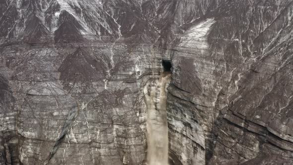 Waterfall coming from a Glacier in Iceland alt