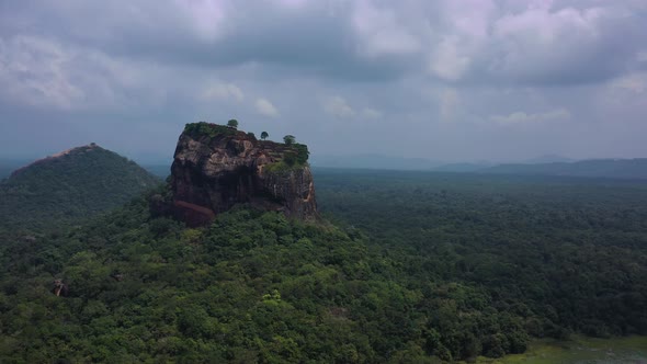 Aerial view of Sigiriya Lion's Rock, Sri Lanka. alt
