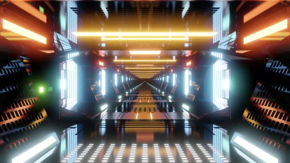 Gangway of a futuristic science fiction building alt