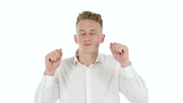Dancing Young Man White Background alt