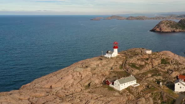Coastal Lighthouse. Lindesnes Lighthouse Is a Coastal Lighthouse at the Southernmost Tip of Norway. alt