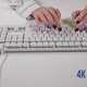 Girl With Manicure Prints On Keyboard - VideoHive Item for Sale