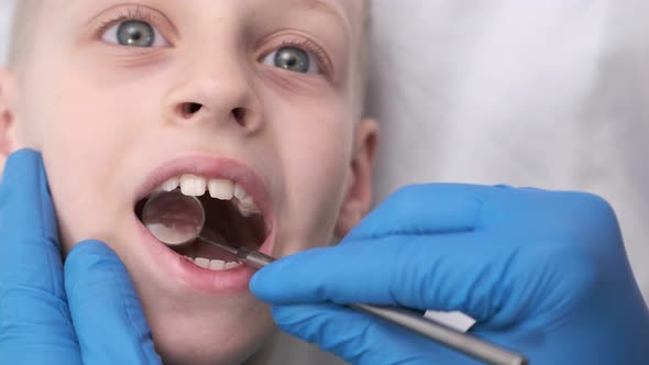 The Dentist Examines the Child