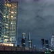 Time Lapse View of Skyscrapers in Business District at Night Time - VideoHive Item for Sale