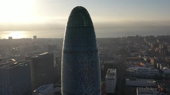 Tower Agbar in Barcelona Spain alt
