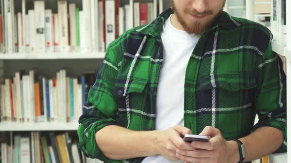 Funny Guy Is Writing Sms alt