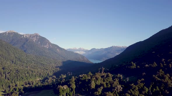 Flyover of Valley in Chilean Andes