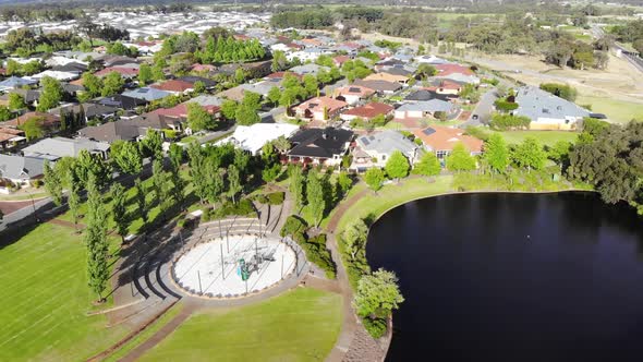 Aerial View of a Suburb Park in Australia