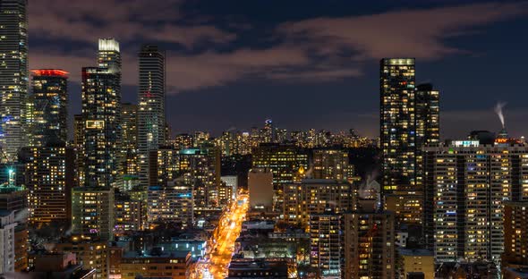 Modern City Skyline Toronto at Night