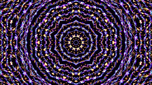 Bright abstract light governing full color, kaleidoscope, black background alt