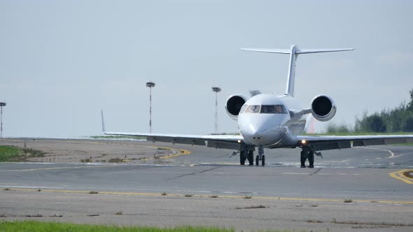 Business Jet Moves On Camera