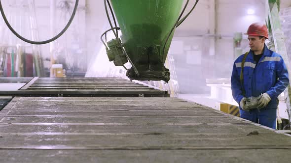 Factory worker monitoring robot