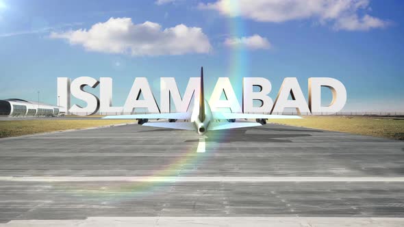 Commercial Airplane Landing Capitals And Cities Islamabad
