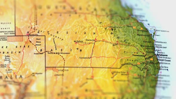 Australia On Paper Map,Slider Shot alt