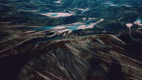 Aerial View of the Mountains with Glacier alt