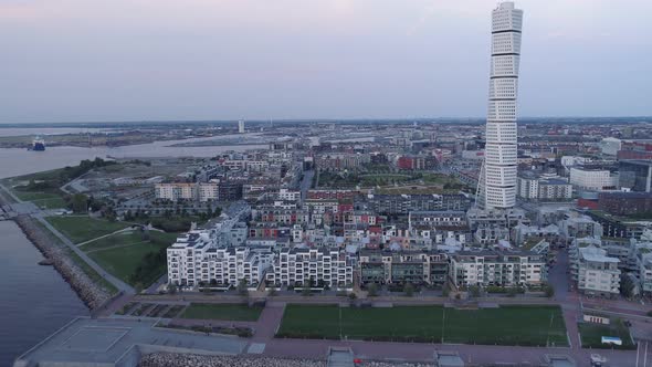 Aerial View of Malmö City 