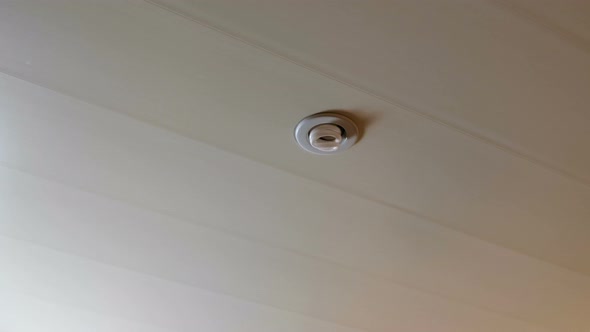  Shutdown Energy Saving Lamp on the Ceiling in the Room