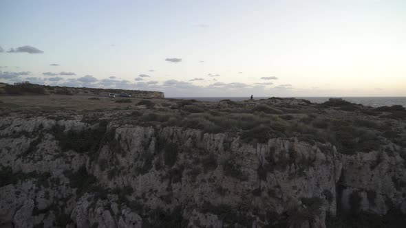 Panoramic View of Migra I-Ferha Ravine From the Top of Canyon