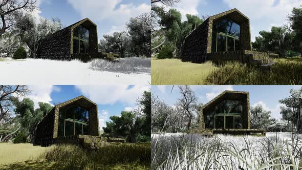 15 minimalist stone cabin video pack alt