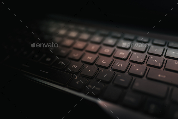 Spanish laptop keyboard illuminated