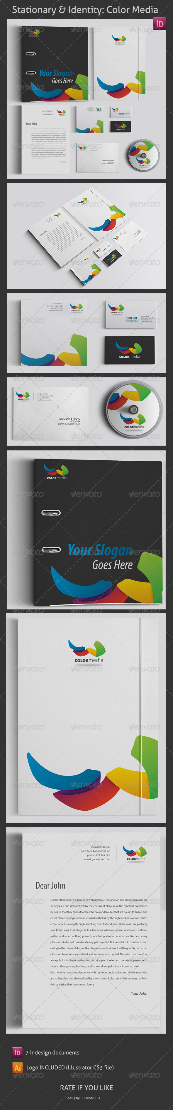 Stationery & Identity: Color Media - Stationery Print Templates