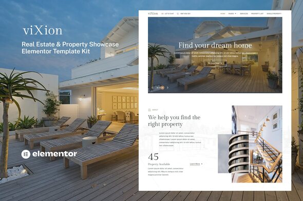 Vixion - Real Estate & Property Showcase Elementor Template Kit