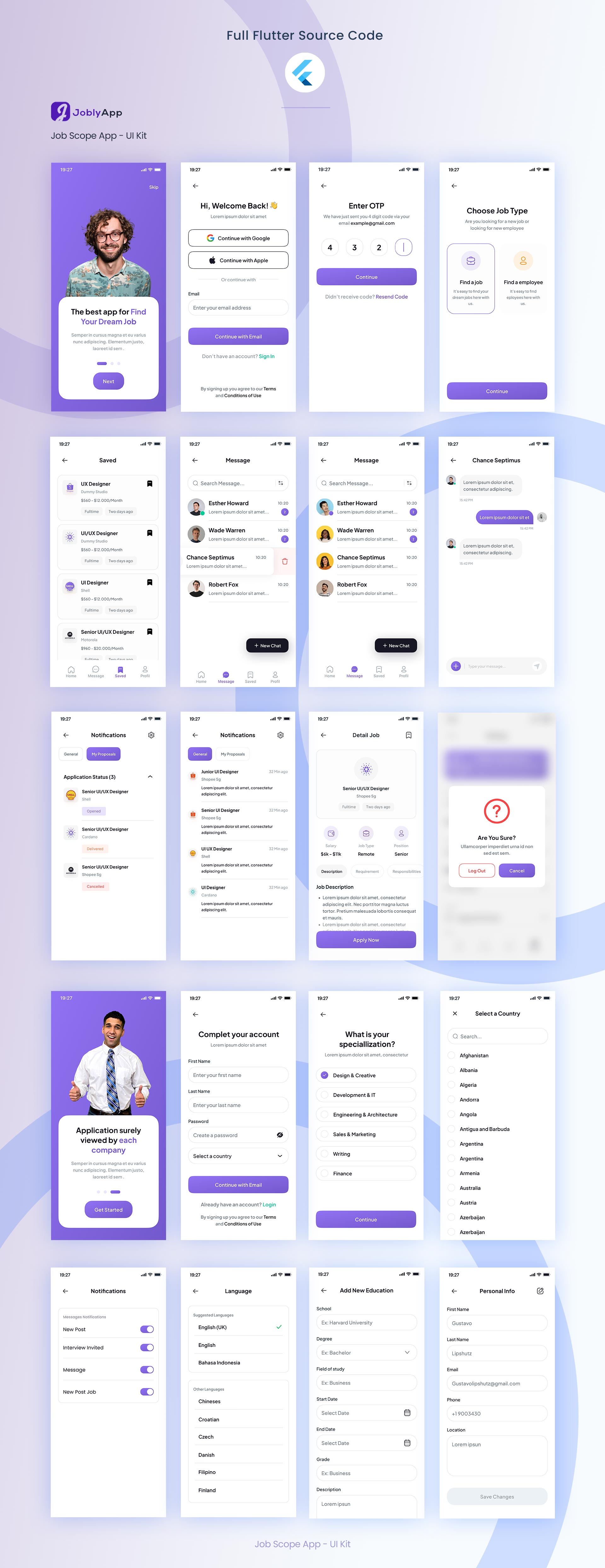 Amoux - Flutter Apps UI Design Template Kit by DoughouzLight | CodeCanyon