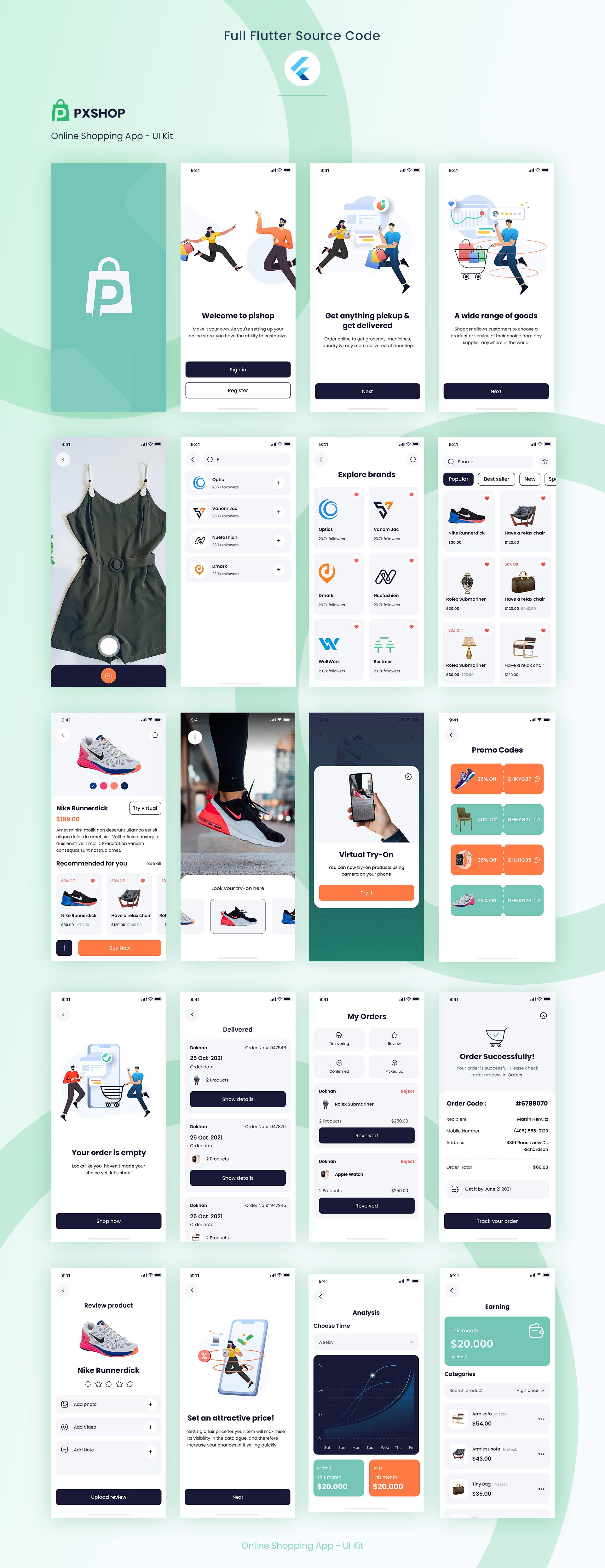 Amoux - Flutter Apps UI Design Template Kit by DoughouzLight | CodeCanyon