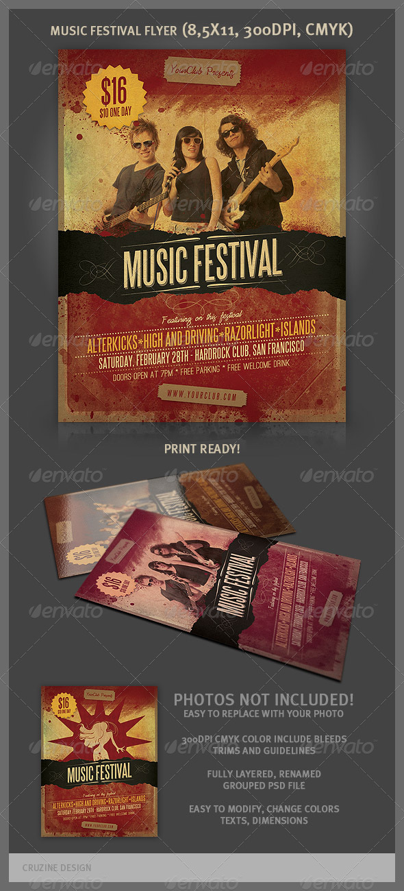 Music Festival Flyer - Concerts Events