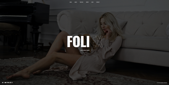 Foliex – One Page Portfolio WordPress Theme