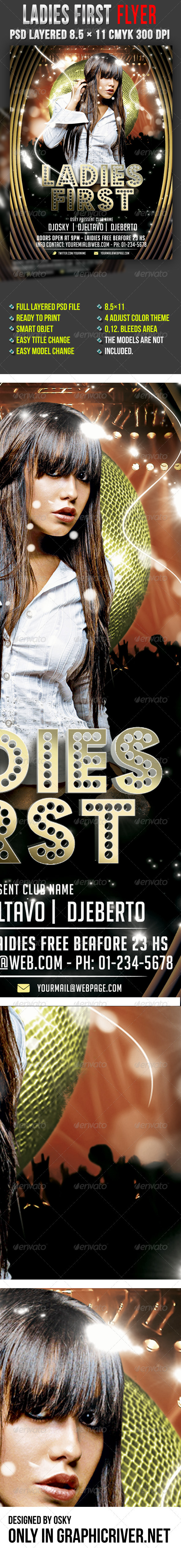 Ladies First Flyer - Clubs & Parties Events