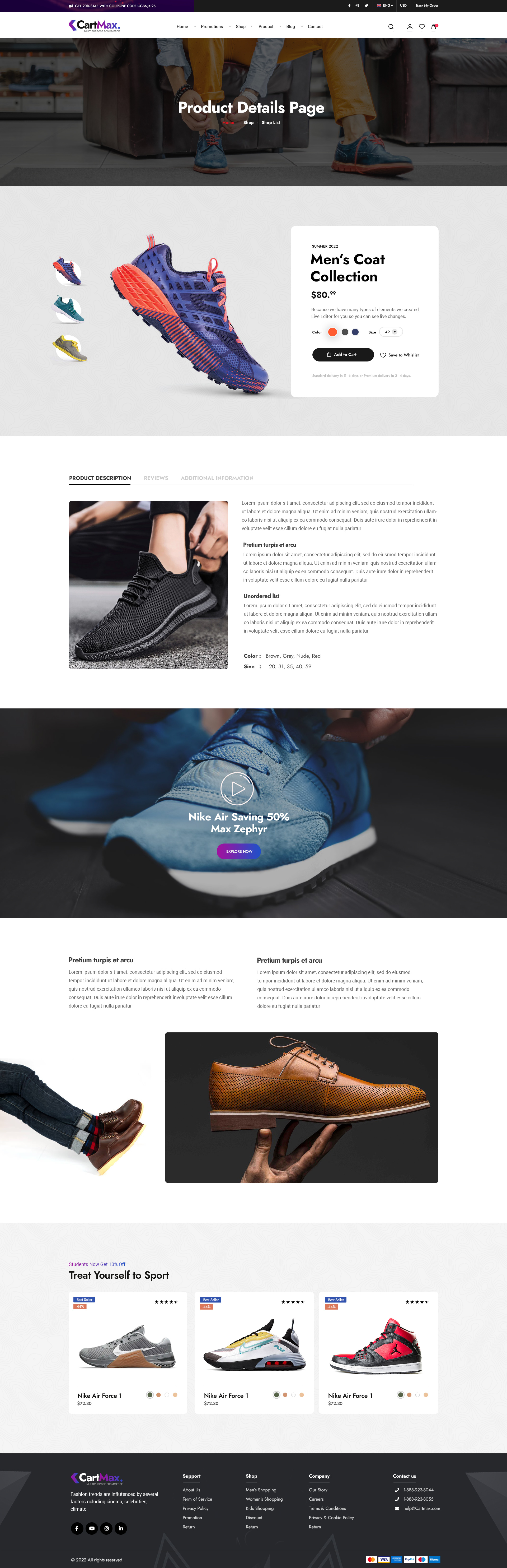 Cartmax – Multipurpose Ecommerce | Figma Template by UserThemes ...