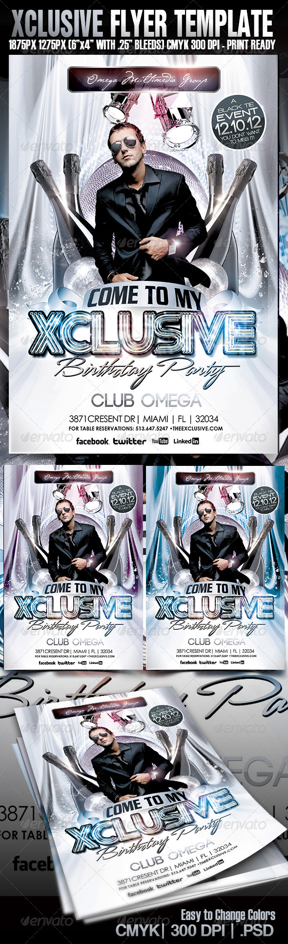 Xcluive Birthday Party - Events Flyers