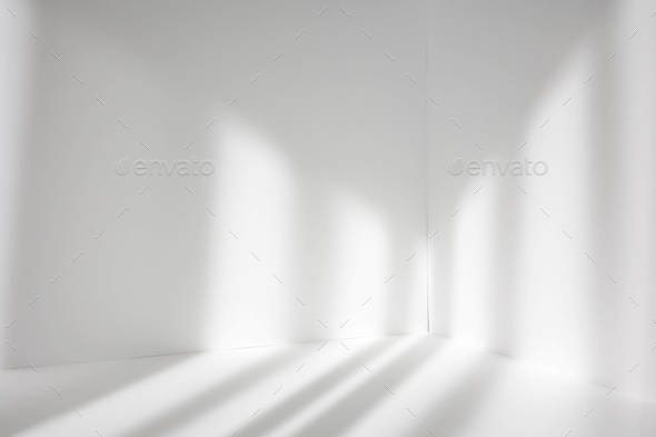 Abstract Interior Background. White Room with Window. Modern Architecture  Wallpaper Stock Illustration | Adobe Stock