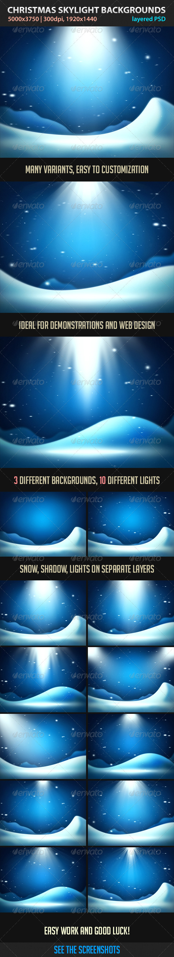 Christmas Skylight Backgrounds - Nature Backgrounds