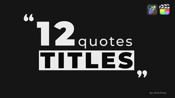 Modern Quotes Titles | FCPX