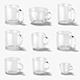 9 Glass Mug Shapes - transparent mugs various forms and sizes