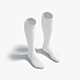 White Knee High Socks - fabric sox pair