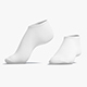 White Low-cut Socks stand on tiptoe - fabric sox pair