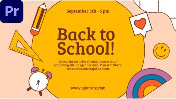 Back To School Intro Slideshow |MOGRT|