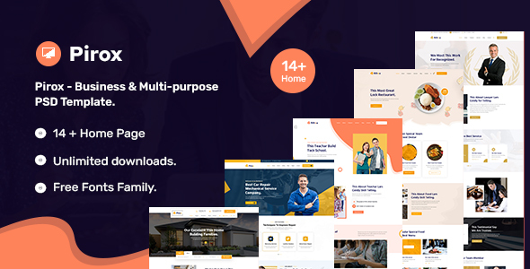 Pirox - Business & Multi-purpose PSD Template.