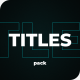 Unusual Titles Pack | After Effects - VideoHive Item for Sale