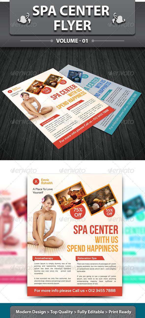 Spa & Beauty Saloon Flyer | Volume 1 - Corporate Flyers